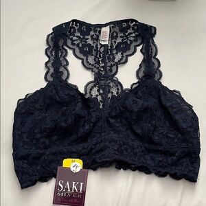 Women's Navy Lace Bralette